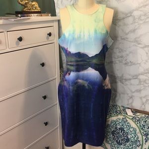 Body con dress from H&M, size Large, multi color